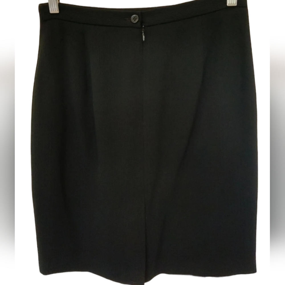 GARFIELD & MARKS Women's Stretch Black Lined Straight Pencil Skirt Size 16